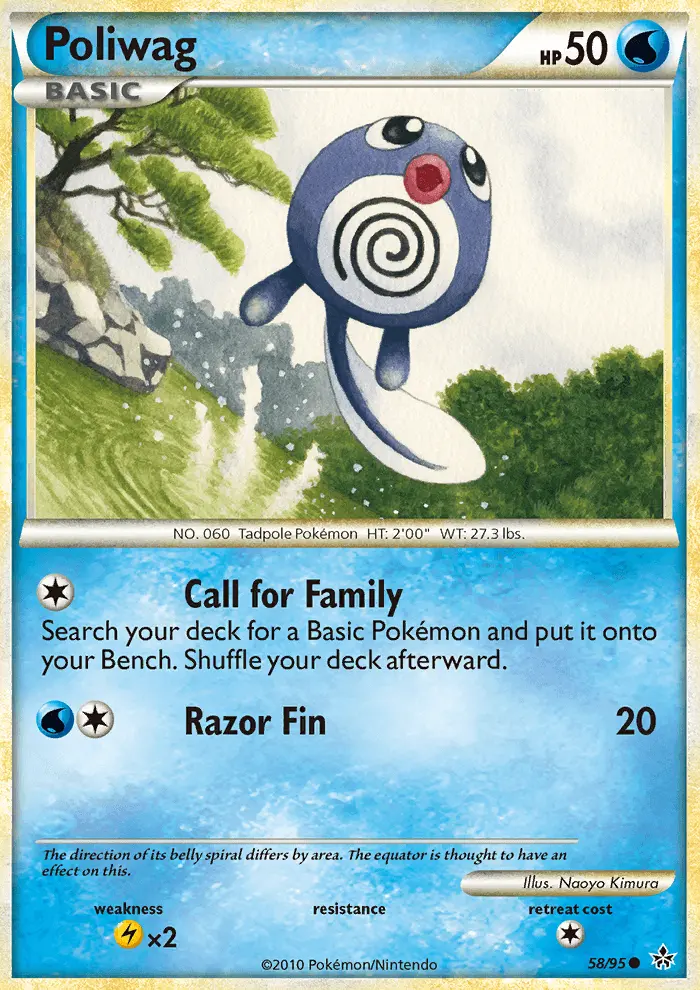 Poliwag Common Pokemon card #58 from Unleashed