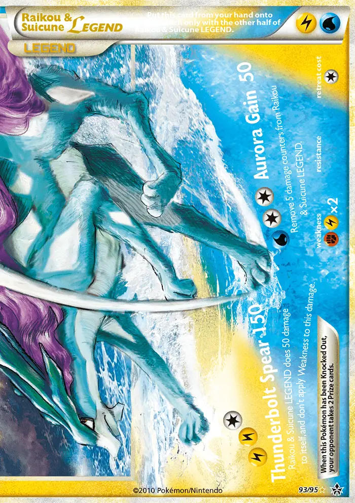 Raikou & Suicune LEGEND LEGEND Pokemon card #93 from Unleashed