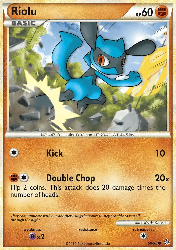 Riolu Common Pokemon card #60 from Unleashed