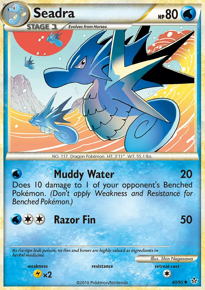 Seadra Uncommon Pokemon card #40 from Unleashed