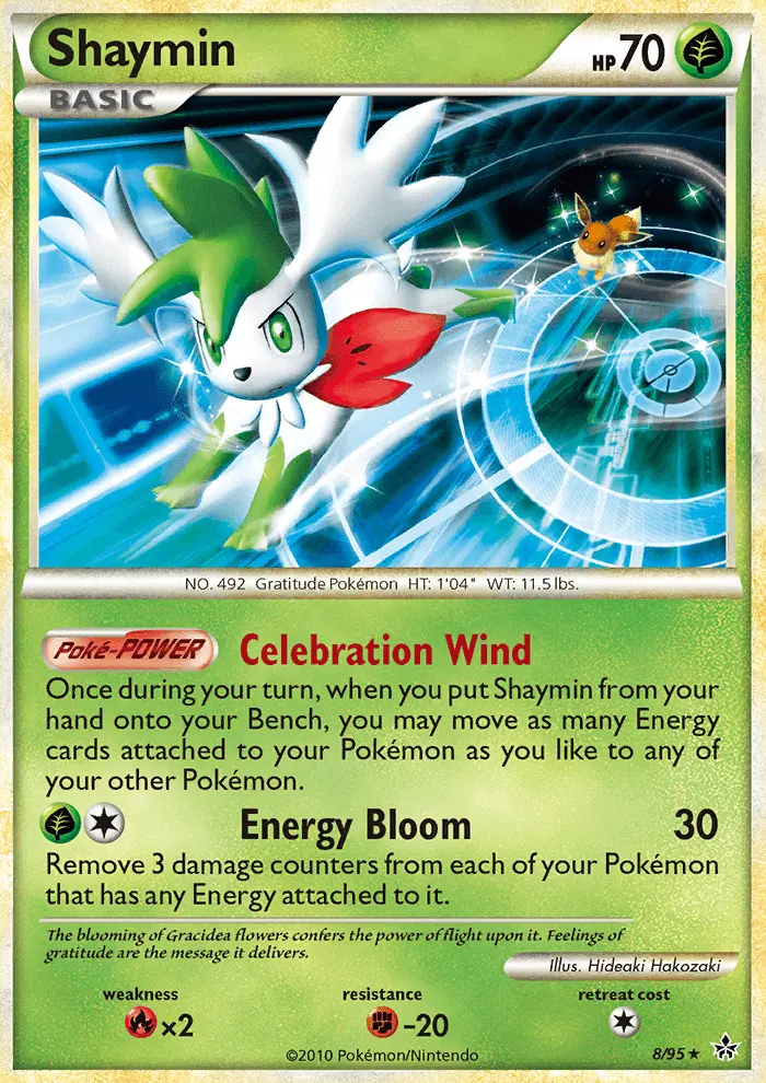 Shaymin Rare Holo Pokemon card #8 from Unleashed