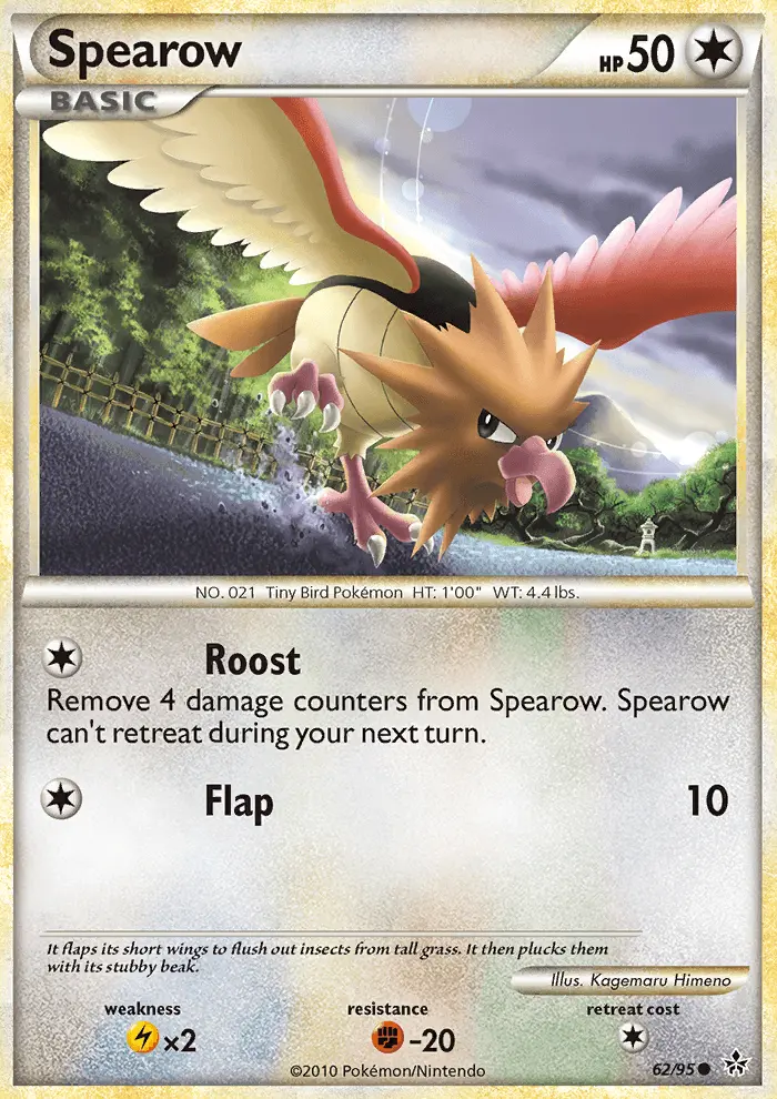 Spearow Common Pokemon card #62 from Unleashed