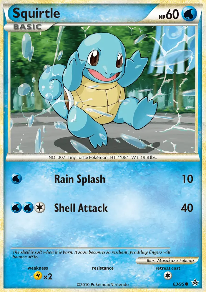 Squirtle Common Pokemon card #63 from Unleashed