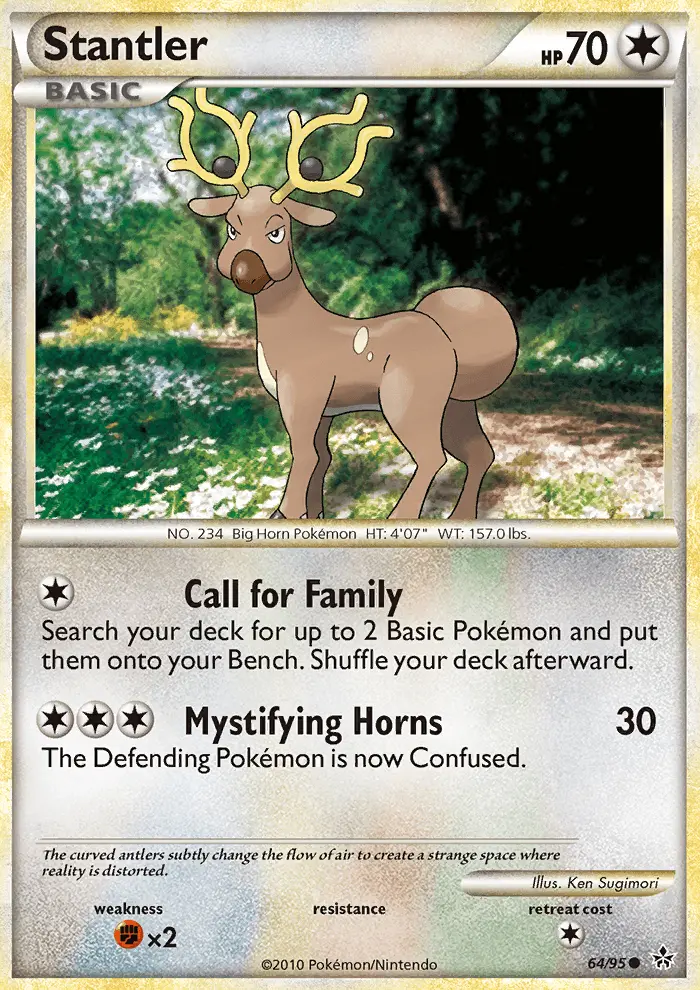 Stantler Common Pokemon card #64 from Unleashed