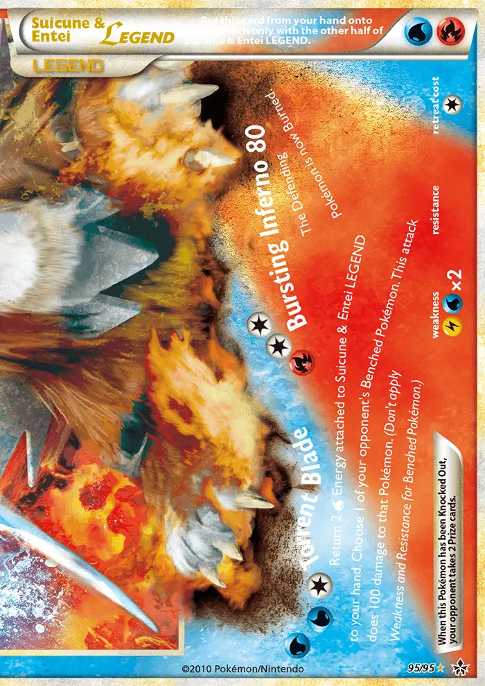 Suicune & Entei LEGEND LEGEND Pokemon card #95 from Unleashed