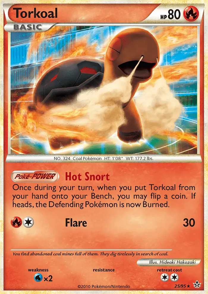 Torkoal Rare Pokemon card #25 from Unleashed