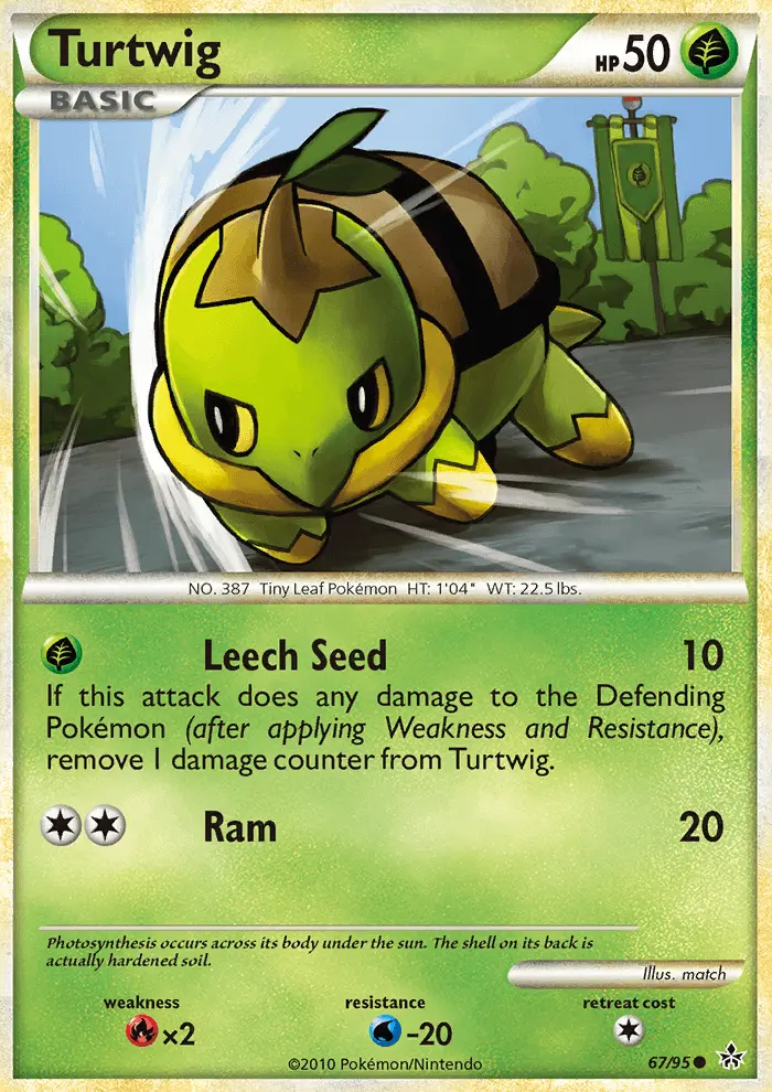Turtwig Common Pokemon card #67 from Unleashed