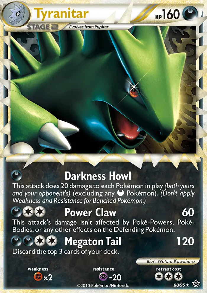 Tyranitar Rare PRIME Pokemon card #88 from Unleashed