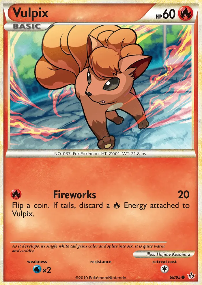 Vulpix Common Pokemon card #68 from Unleashed