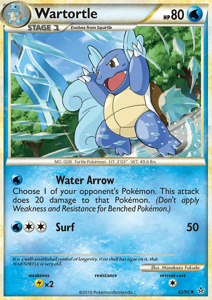 Wartortle Uncommon Pokemon card #42 from Unleashed