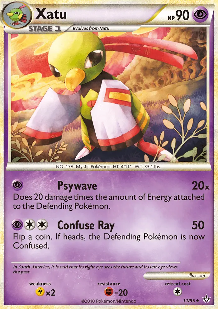 Xatu Rare Holo Pokemon card #11 from Unleashed