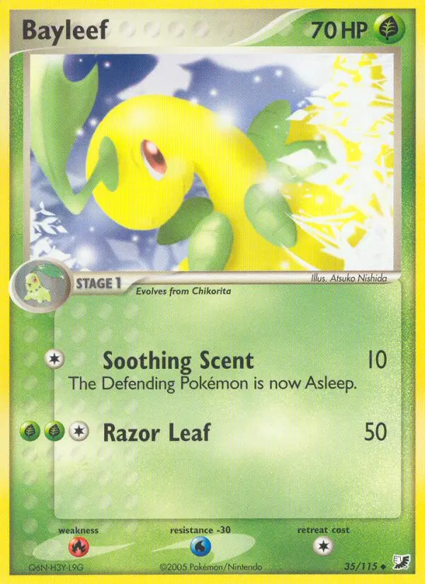 Bayleef Uncommon Pokemon card #35 from Unseen Forces