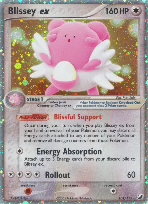 Blissey ex Rare Pokemon card #101 from Unseen Forces