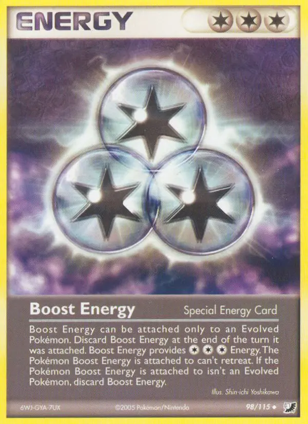 Boost Energy Uncommon Pokemon card #98 from Unseen Forces
