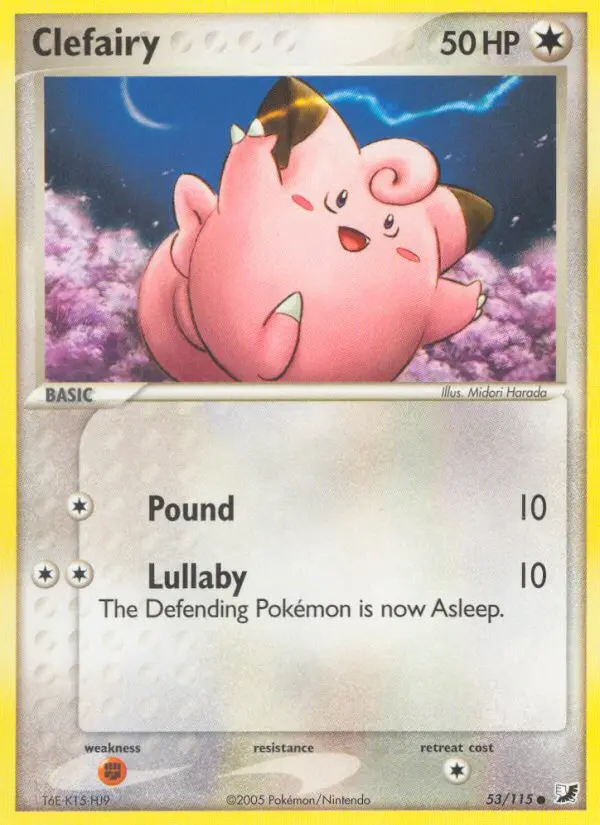 Clefairy Common Pokemon card #53 from Unseen Forces