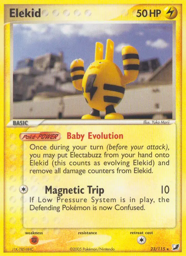 Elekid Rare Pokemon card #23 from Unseen Forces