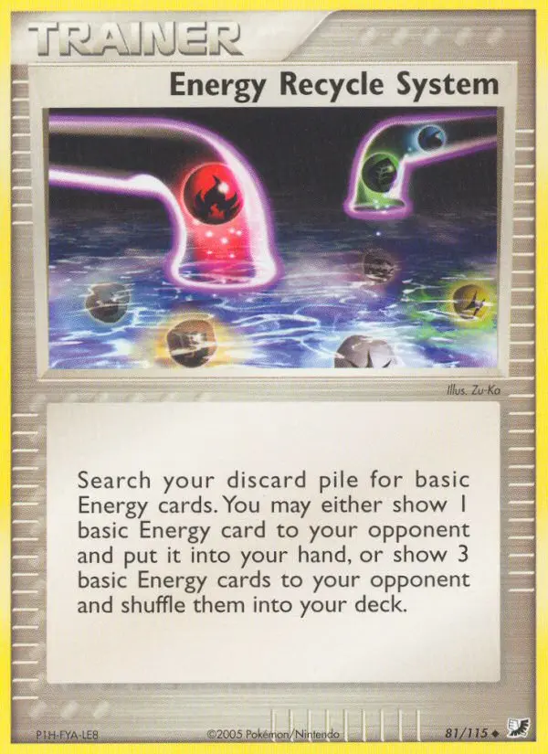 Energy Recycle System Uncommon Pokemon card #81 from Unseen Forces