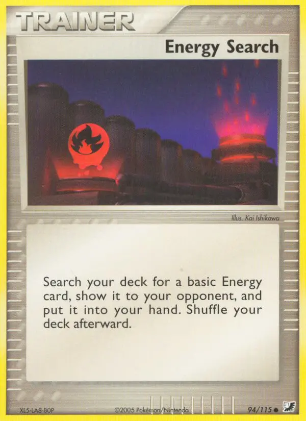 Energy Search Common Pokemon card #94 from Unseen Forces