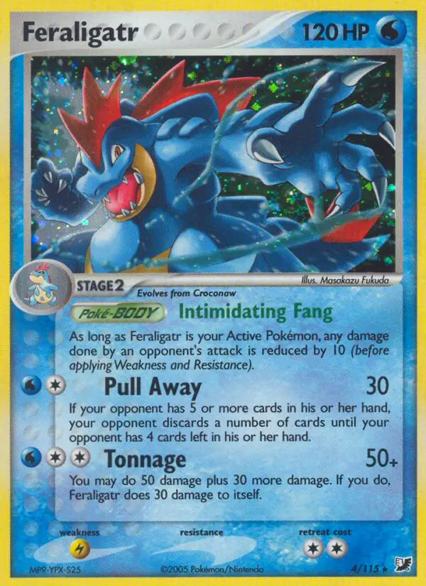 Feraligatr Rare Pokemon card #4 from Unseen Forces