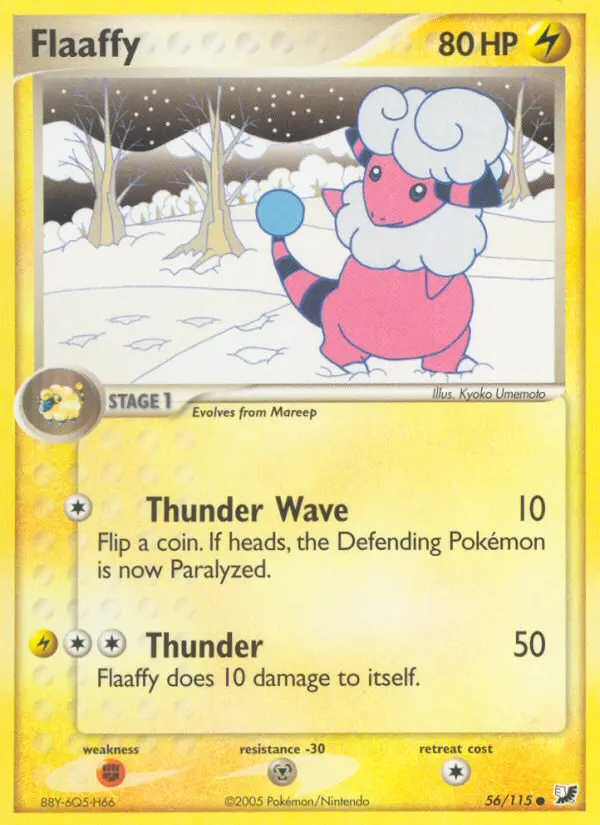 Flaaffy Common Pokemon card #56 from Unseen Forces