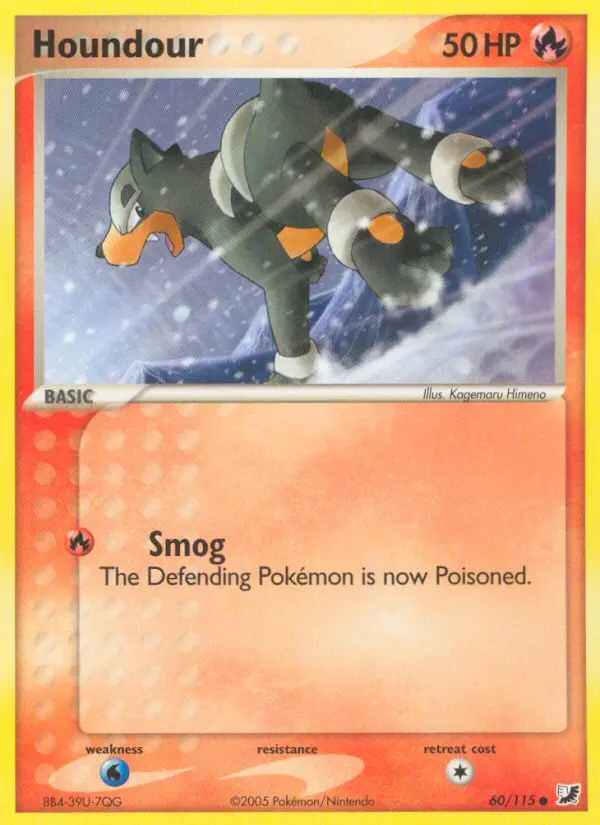 Houndour Common Pokemon card #60 from Unseen Forces