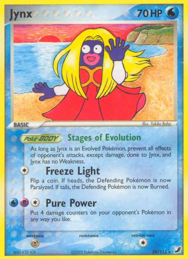 Jynx Rare Pokemon card #28 from Unseen Forces