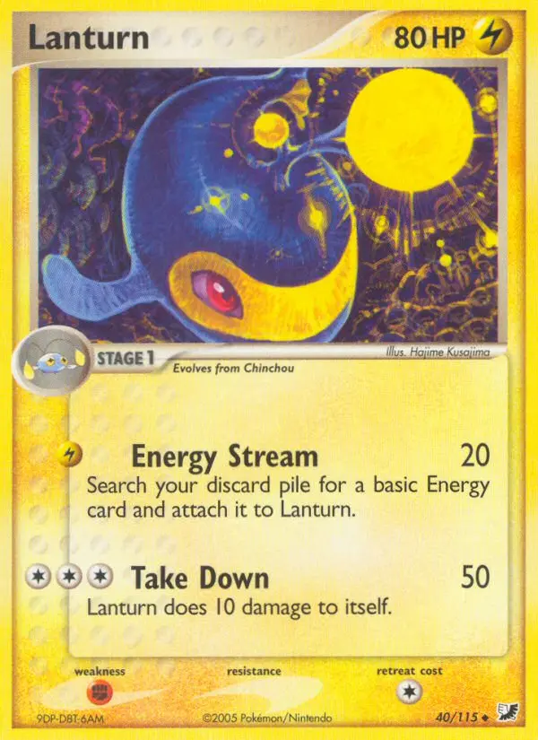 Lanturn Uncommon Pokemon card #40 from Unseen Forces