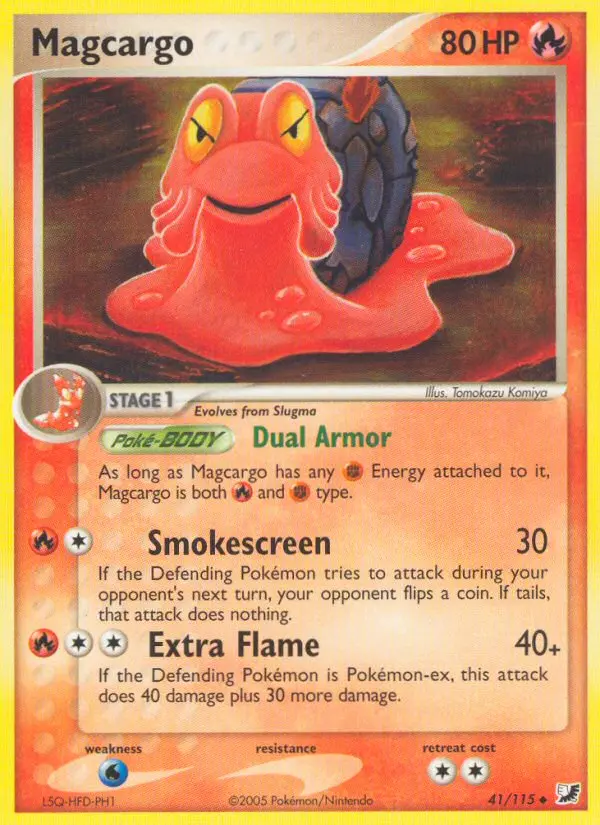 Magcargo Uncommon Pokemon card #41 from Unseen Forces