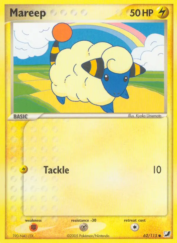 Mareep Common Pokemon card #62 from Unseen Forces