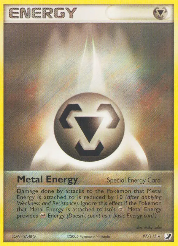 Metal Energy Rare Pokemon card #97 from Unseen Forces