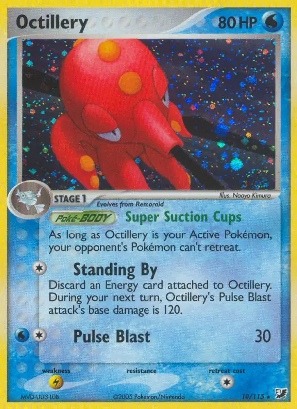 Octillery Rare Pokemon card #10 from Unseen Forces