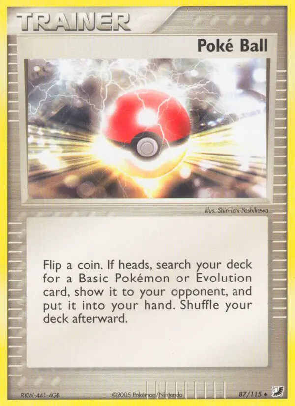 Poké Ball Uncommon Pokemon card #87 from Unseen Forces