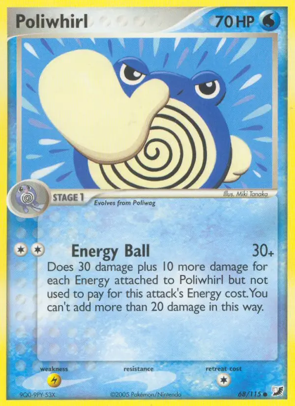 Poliwhirl Common Pokemon card #68 from Unseen Forces