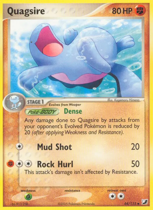 Quagsire Uncommon Pokemon card #44 from Unseen Forces