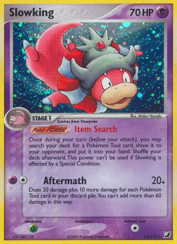 Slowking Rare Pokemon card #14 from Unseen Forces