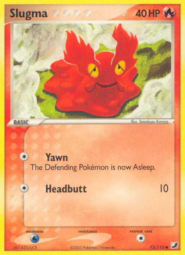 Slugma Common Pokemon card #73 from Unseen Forces