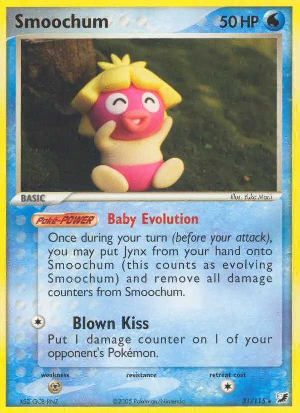 Smoochum Rare Pokemon card #31 from Unseen Forces