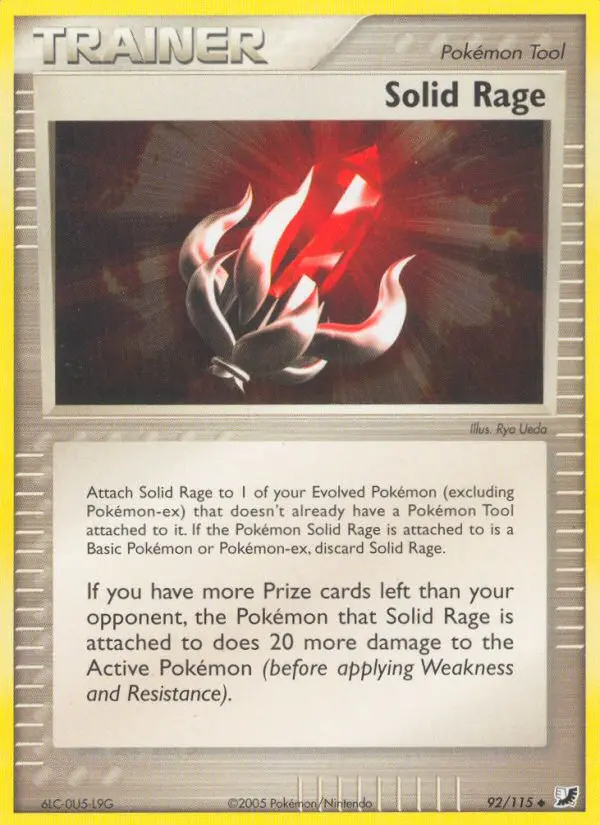 Solid Rage Uncommon Pokemon card #92 from Unseen Forces