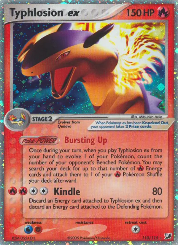 Typhlosion ex Rare Pokemon card #110 from Unseen Forces