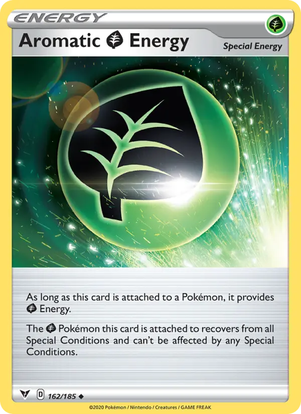 Aromatic Grass Energy Uncommon Pokemon card #162 from Vivid Voltage