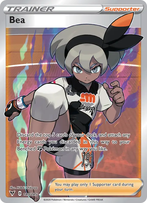 Bea Ultra Rare Pokemon card #180 from Vivid Voltage