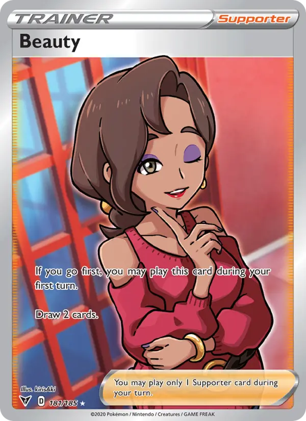 Beauty Ultra Rare Pokemon card #181 from Vivid Voltage