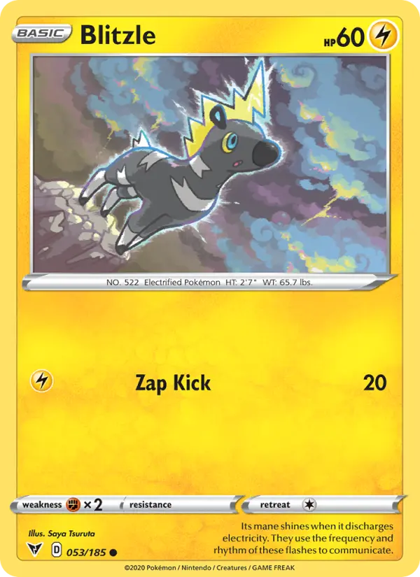 Blitzle Common Pokemon card #53 from Vivid Voltage
