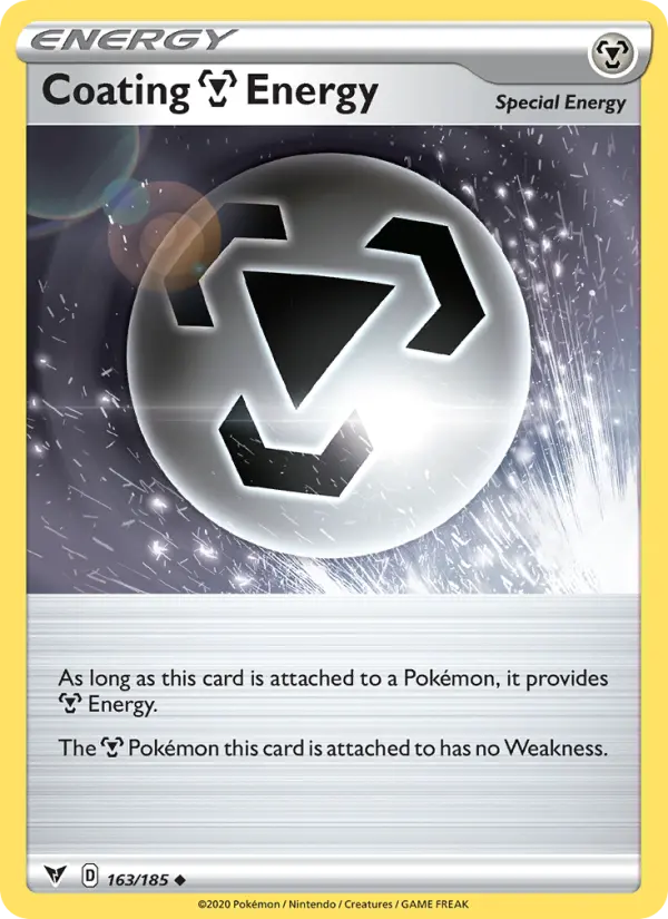 Coating Metal Energy Uncommon Pokemon card #163 from Vivid Voltage