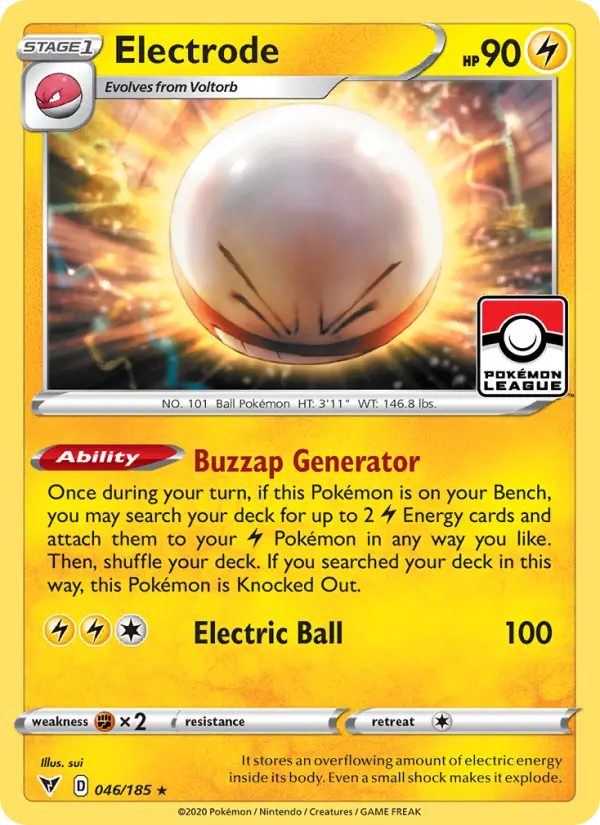 Electrode Holo Rare Pokemon card #46 from Vivid Voltage