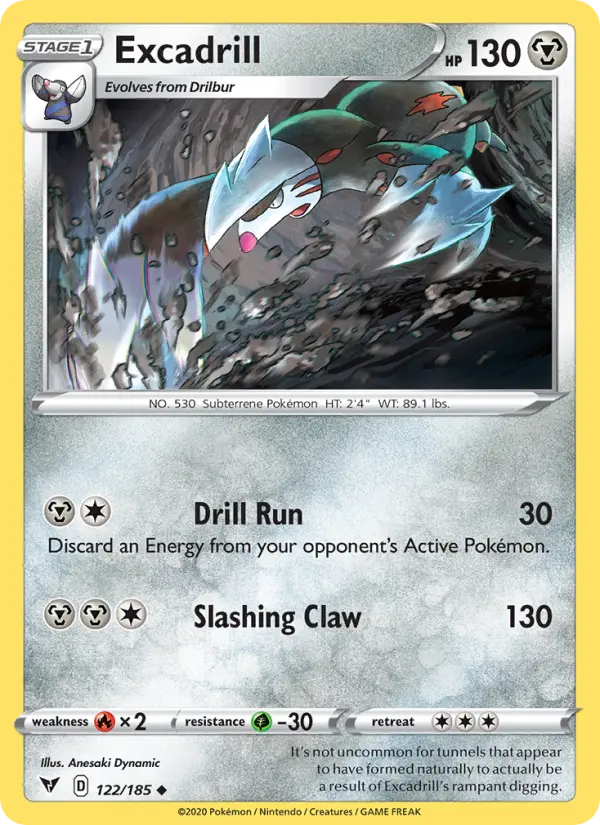 Excadrill Uncommon Pokemon card #122 from Vivid Voltage