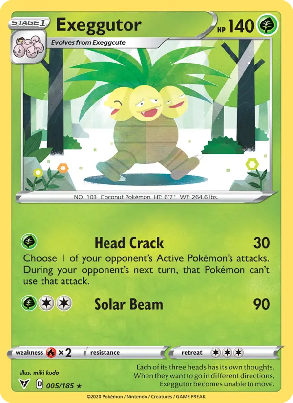 Exeggutor Rare Pokemon card #5 from Vivid Voltage