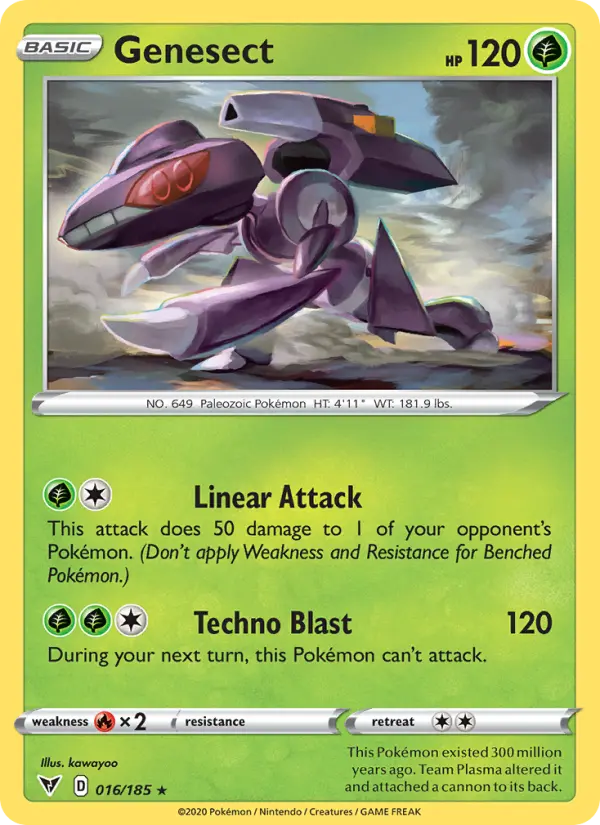 Genesect Holo Rare Pokemon card #16 from Vivid Voltage