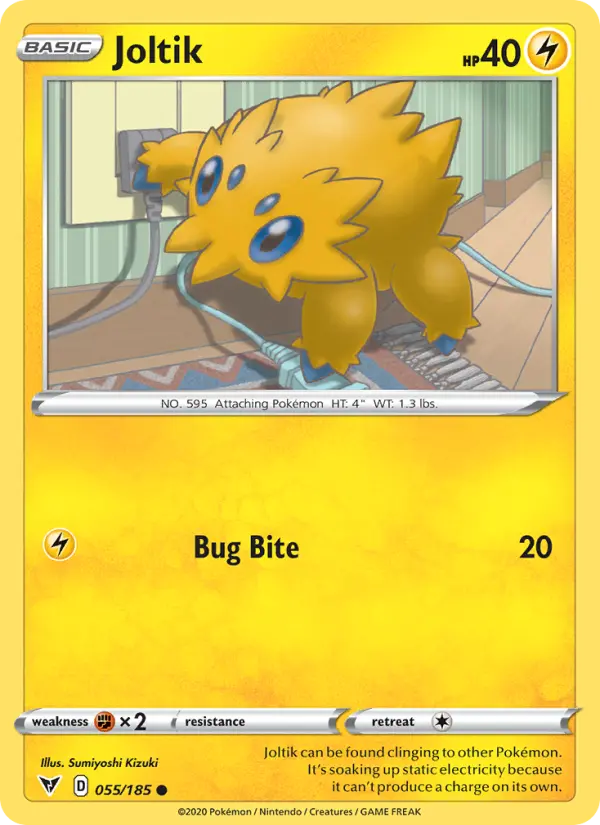 Joltik Common Pokemon card #55 from Vivid Voltage