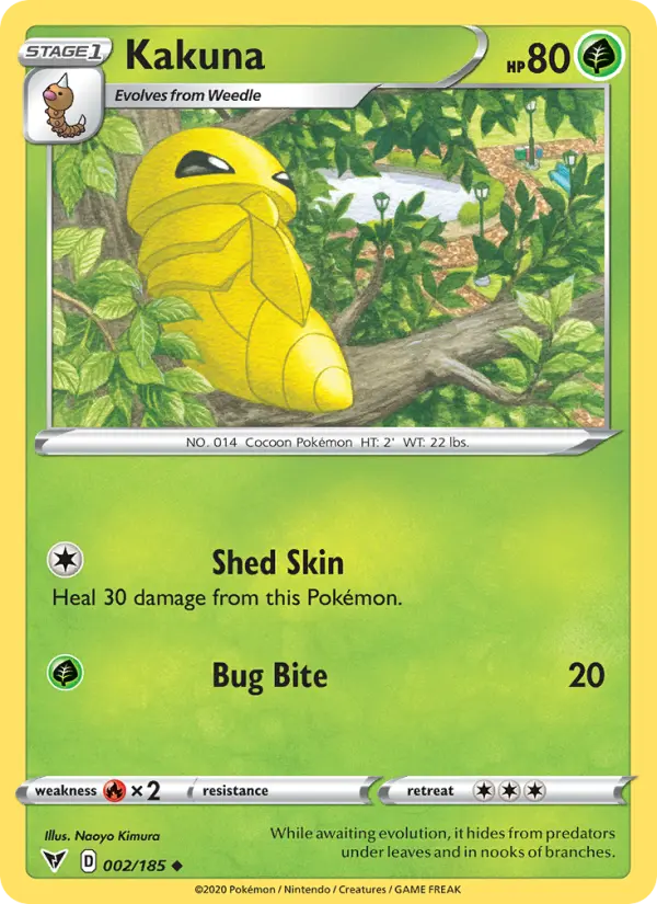 Kakuna Uncommon Pokemon card #2 from Vivid Voltage